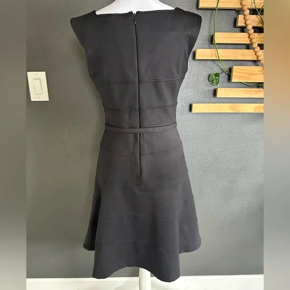 White House Black Market Black Mini Dress. Bandage material. - Picture 2 of 4